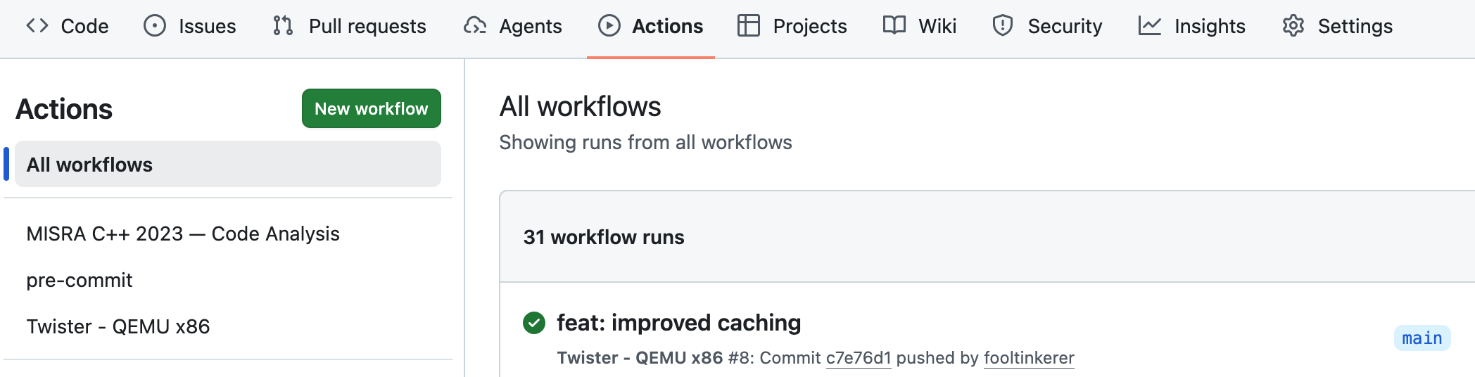 Workflow details